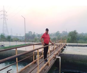 Water channel inspection, Korba, Chhattisgarh