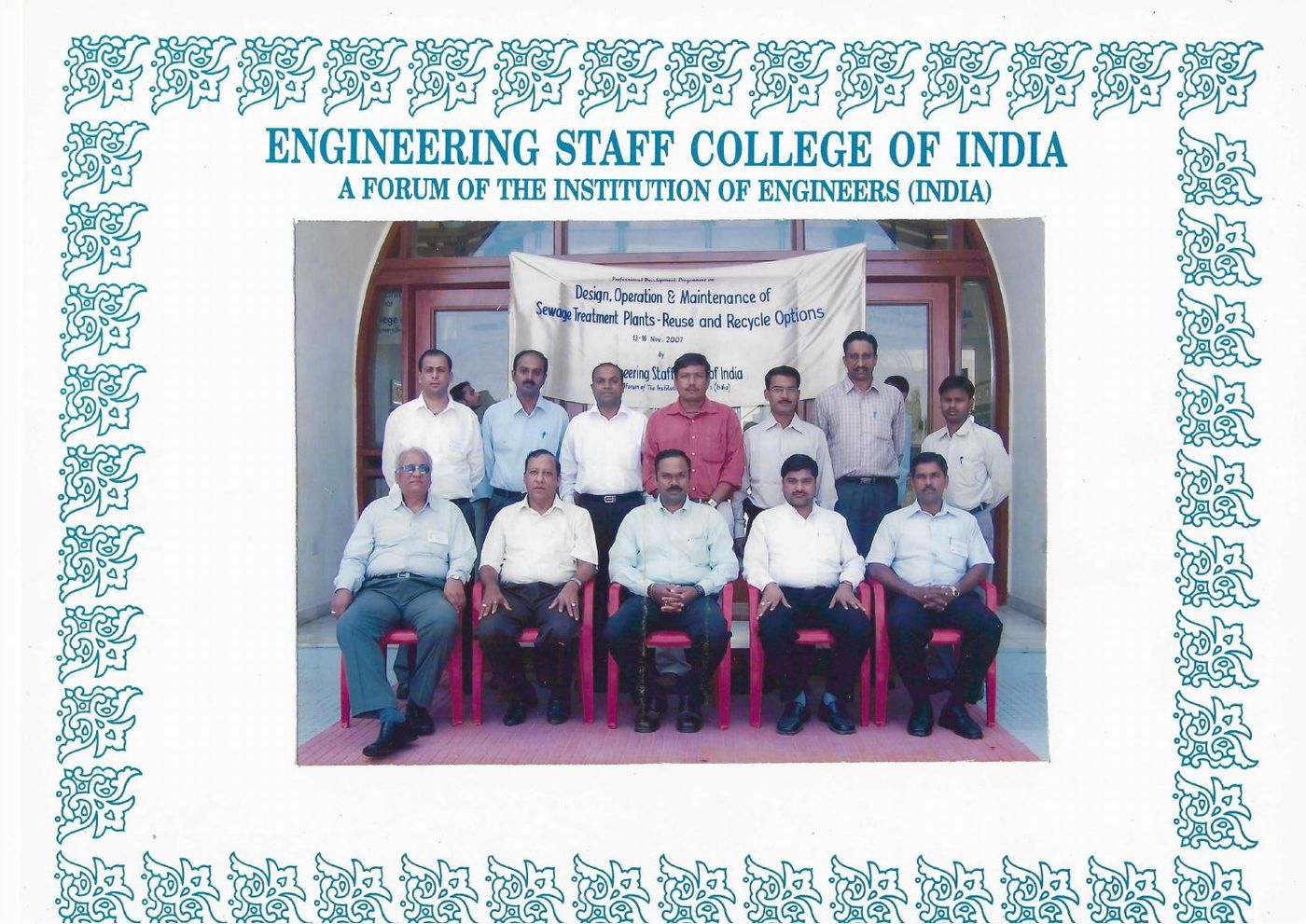 Training batch photo, Engineering Staff College of India, Hyderabad